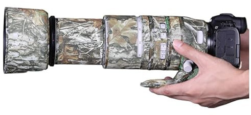CHASING BIRDS Camouflage Waterproof Lens Coat for CANON RF 100-500mm F4.5-7.1 L IS USM Rainproof Lens Protective Cover (Forest Camouflage)