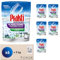 dr.Prakti Sel Regénérant Marin pour Lave-Vaisselle, adoucit l'eau et prévient efficacement le calcaire dans le lave-vaisselle et sur la vaisselle, doypack 1,5 kg x 6