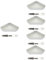 Garneck 5 Sätze Lagerregal Gewürzregal Für Die Küche Eck-dusche-organizer Eckbadewanne Regale Für Badezimmer-organizer Wandregal Ecke Duschregal Eckduschregal Silver Aluminiumlegierung