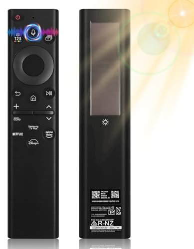 BN59-01385A Telecomando vocale solare di ricambio per Samsung Frame TV Remote con cella solare ricaricabile Bluetooth, compatibile con Samsung 2021-2023 Neo LED Smart 4K Ultra HD TV, nero