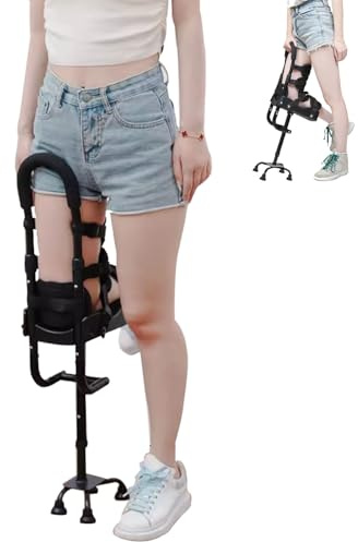 Einbeiniger Teleskop-Walker,Freihändige Krücken, Gehhilfen nur für den Unterschenkelbereich, Nicht belastende Verletzungen, Krücken und Knie-Scooter-Ersatz