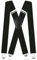 Fevaeno Hosenträger für Herren mit 4 Starken Metal Clips 4cm Breit X Form Einstellbar und Elastische Einheitsgröße Hosenträger für Männer und Damen Voll Schwarz