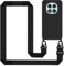 Tawarror Case for Xiaomi Redmi Note 14 Pro 5G with Cord, Liquid Silicone Case with Portable Adjustable Strap Shoulder Strap Lanyard Chain Stylish Lanyard Phone Case, Black
