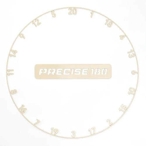 Precise180 - Onepiece Zahlenring - Ivory Sisal - Premium Dartzahlenring aus 2mm dicken Stahl - 11 Farben - Dartscheiben Nummernring - Dartzubehör