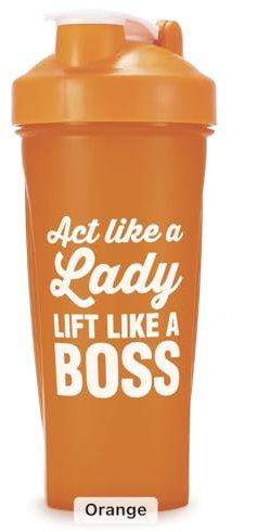 Generisch Proteinshaker, 600ml, auslaufsicher, frei von BPA (orange)