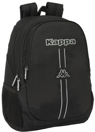 safta KAPPA DARK Schulrucksack für Kinder, ideal für Kinder verschiedener Altersgruppen, bequem und vielseitig, Qualität und Widerstandsfähigkeit, 32 x 16 x 44 cm, Schwarz, M, Casual