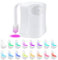 Toilet Light Inside Toilet with 16 Color Variations, Waterproof Automatic Motion Sensor LED Bathroom Toilet Bowl Light, USB Rechargeable, Adjustable, Fits Any Toilet Ideal for Safe Midnight Visits
