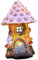 F Fityle Fairy Garden Accessoires Garten Skulpturen Dekoration Dollhouse einzigartige Solarpilzlichter Fee Gartenhaus für Balkon