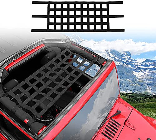TDHLW Top Multifunktions Cargo Net Hängematte Kofferraum Occlude Net für Jeep Wrangler YJ TJ JK JL JT, Gladiator, 4XE 1987-2025