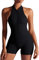 SEAUR Sport Jumpsuit Damen Kurz Eng Yoga Overall Scrunch Butt Ärmellos Bodysuit Einteiler Strampler Bodycon Zip Gym Fitness Jogging XS(Asie S)