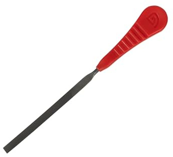 Trakker Hook Sharpening File | Carp Fishing Hook File | Swiss Style Pillar File | for the Sharpest Hook Points | Moulded Handle Grip | Red Colour | Code 228815