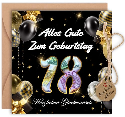 Thboxes 18. Geldgeschenke Geburtstag, Geburtstagskarte 18 Geldgeschenke Verpackung mit Umschlag Kreatives Grußkarte für 18. Geburtstag Junge Mädchen