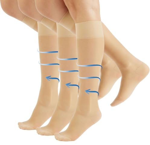 CALZITALY Pack 3 Paar Kompressionsstrümpfe Damen, Stützstrümpfe Damen mit Kompression 70 denier Made in Italy