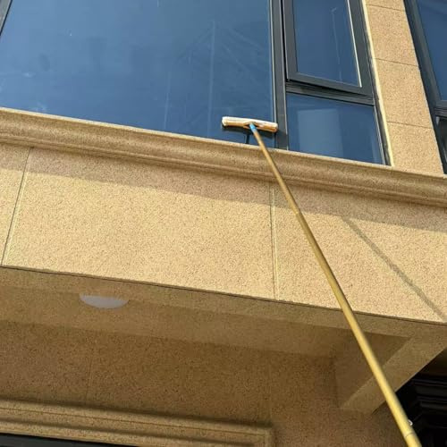 EXCLURA Window Cleaning Equipment Commercial Window Cleaning Pole Long 16 28 31 ft, Extendable Pole Window Washing Kit, Shower Squeegee for Exterior Glass and Curtain Walls(5m/16.4ft)