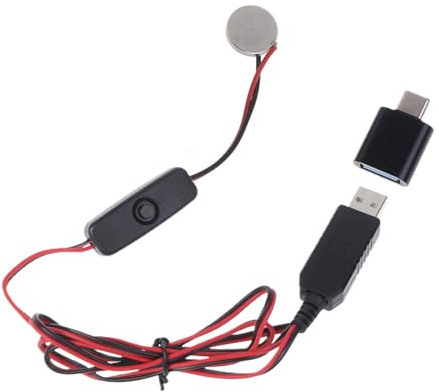 Cenifin USB Zu-3-V CR2032-Dummy Batterie Ladekabel Mit Schaltern Und C Adapter Für 3-V Uhrenfernbedienungsspielzeug C Adapter