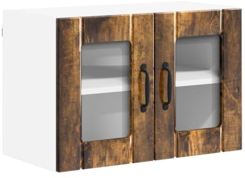 Heofavd Lucca Façade de lave-vaisselle moderne en bois, façade de cuisine pour appareils encastrés, revêtement pour armoires de cuisine, chêne fumé, 60 x 31 x 40 cm