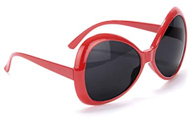 DEGUISE TOI 70er Disco Brille in rot für Erwachsene - Rot