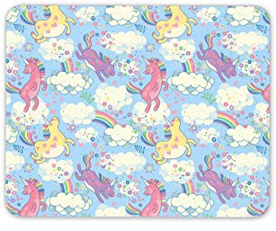 Jolie Licornes - Tapis de Souris - Cheval Licorne Arc-en-Ciel - Cadeau d'ordinateur #8898