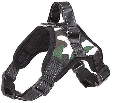 Wondder Hund Weste Harness, Soft verstellbare reflektierende einstellbare Hundegeschirr mit Griff Oxford für Haustier Walking Out Training (S, Tarnung)