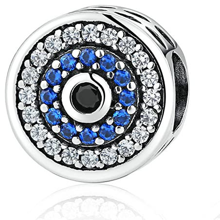 Böses Auge Anhänger 925 Sterling Silber Engel Halloween Weihnachten für Pandora A Armbänder