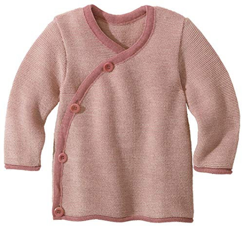 Disana 32553XX - Melange-Jacke Wolle Rose/Natur (74/80)