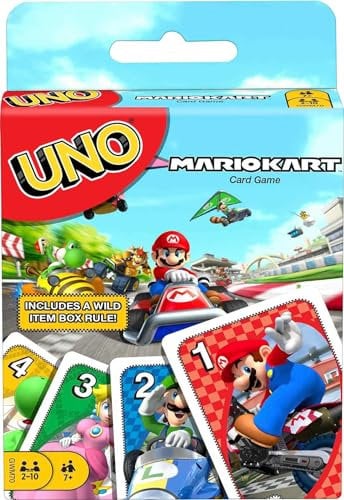Mattel Games GWM70 - UNO Mario Kart-Kartenspiel mit 112 Karten, für Spieler ab 7 Jahren
