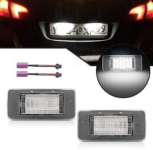 MOLEAQI 18-SMD LED Number License Plate Light Module for O-pel V-auxhall Astra J Sports T-ourer Estate Zafira Tourer C