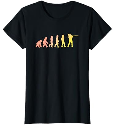 Jägerin Evolution Frau Geschenk für Rotwild Jagd Wild Jagen T-Shirt