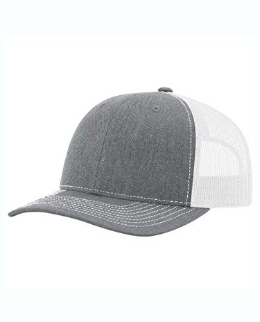 Richardson Youth Trucker Snapback Cap One Size Heather Grey/White
