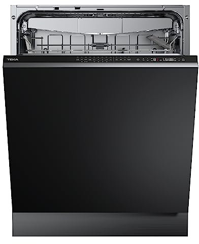 Teka DFI 46950 XL - Lavavajillas Sliding Door para 15 Cubiertos, con Tercera Bandeja y 9 Programas de Lavado, 90 cm de Alto, Sensor MultiCleaner (3 en 1)| Programación Digital Diferida, Color Negro