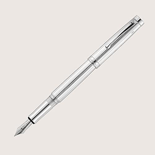 Waldmann Füllhalter Manager, Linien-Design Sterling Silber, Feder:breit (B)