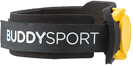 BUDDYSWIM Neopren-Chiphalter Knöchelriemen, klettverschlussband, ideal zum Schwimmen, Radfahren, Triathlon oder andere Sportarten. Tragen Sie es in Kombination mit dem startnummernhalter. Schwarz