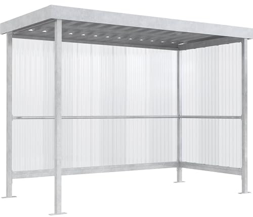 kaiserkraft | Überdachung JENA Maxi | einseitig offen | BxT 2960 x 1580 mm | feuerVerzinkt