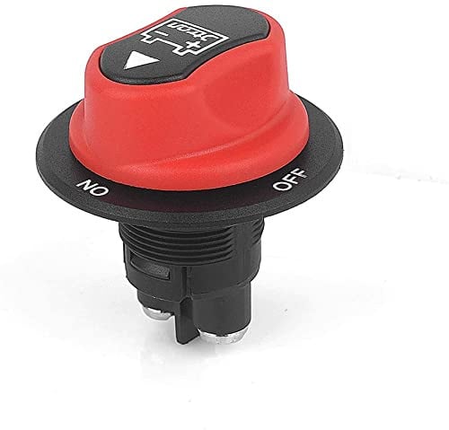 Isolatore a batteria in ottone nero ON-Off 2P SPST per auto, mini interruttore batteria Kill Switches Auto Race Rally Switches per moto, auto, barche (50A)