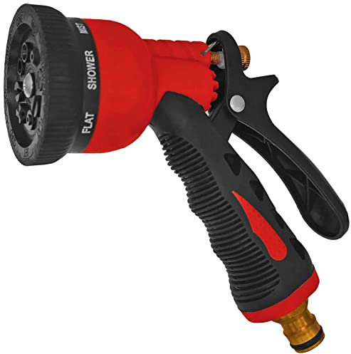 Handbrause | 8 Funktionen | Spritzpistole passend zu Gardena Stecksystem Gießen Garten Wasser Schlauch