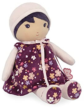 Kaloo - Tendresse - Violette - My 1st Soft Doll - 32 cm Fabric Doll - Floral Dress - Detachable Bloomers - Pretty Gift Box and Customisable Ribbon - 0 Months +, K200002, LARGE