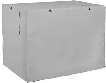 jackfru Hundekäfig Abdeckung, 210D Oxford-Stoff Hundekäfigabdeckung, Strapazierfähiges Winddicht Atmungsaktiv Abdeckung Mit Fensteröffnung für Hundebox, Drahtkäfige, Käfig (Grau, XL(124.5*79*84cm))