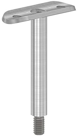 STEINBACHER© | Edelstahl Handlaufstütze, Platte für 42,4mm, Höhe 78mm, V2A