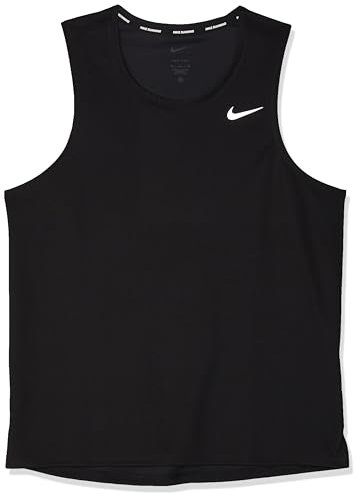 NIKE Herren Nk Df Miler Tank T-Shirt, Schwarz, L