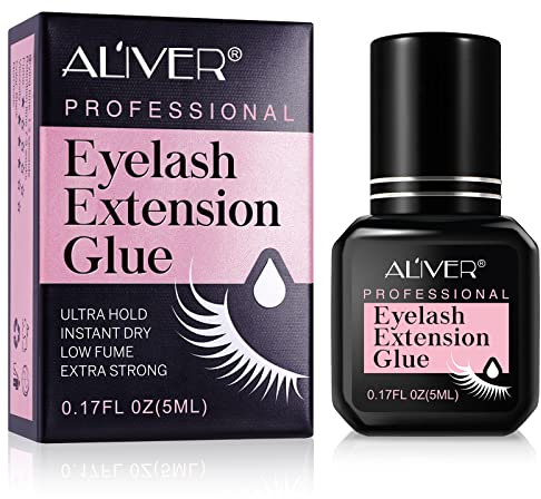 Super Strong Hold False Eyelash Glue, Eyelash Extension Glue, Lash Adhesive, Black Bond And Seal Lash Glue, Professional Glue Waterproof Lash Glue Fast Drying - 5ML