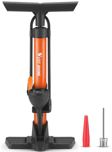 WESTGIRL Fahrradpumpe mit Manometer Luftpumpe Fahrrad Alle Ventile 11Bar/160 Psi Standluftpumpe für Rennrad, E-BIK Mountainbike - Fahrrad Pumpe für Französische Ventile