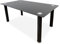 Homey - Mesa de Cristal de Comedor o Cocina con Patas Negras Modelo Döme, Práctica y Funcional. Medidas: 140 cm (Largo) x 80 cm (Ancho) x 74 cm (Alto)