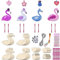 MILIAFLICK Windspiel Bastelset Kinder Flamingo Basteln Windspiel Kinder Holz Klangspiel Basteln zum Bemalen Flamingo Geschenk für Mädchen Junge Kindergeburtstag Flamingo Party Hawaii Party Frühling