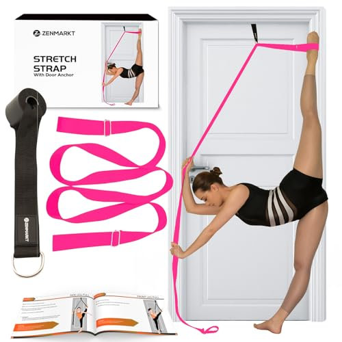 Dehnungsgurt mit Türanker – Stretching-Ausrüstung zur Verbesserung der Beinflexibilität – Splits Trainer für Zuhause, ideal für Ballett, Tanz, Cheerleading, Taekwondo, Yoga, Pole Dance & Gymnastik