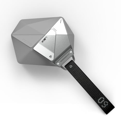 Aulumu A09 Geometric Hülle für AirPods Pro Case [2. / 1. Generation] Verschluss | Schutzhülle Nylon-Schnalle | Legierungs-Panzerung | Kompatibel mit Apple AirPods Pro (2023/2022/2019) - Grau