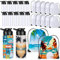 Blushtier 12 Set 20 oz Sublimation Aluminum Water Bottle and Sublimation Drawstring Bags Blank White Sublimation Sport Water Bottle with Drawstring Backpack for DIY Craft Travel Camping Hiking Gym