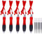 5 Stück Dicker Kugelschreiber, Druckkugelschreiber mit Schnur und Nachfüllungen, Schwarze Tinte Ergonomisch Kugelschreiber für Arthritis, Handzittern, Schwache Hand, Rot