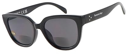 Tumaron Bay Modell Bel Air – stilvolle bifokale Sonnenbrille in schwarz mit unauffälligen Lesefenster im unteren Bereich der Gläser in verschiedene Stärken. Qualität und Design für wenig Geld.