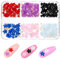 Hariendny Multicolor 6pc 3D Acrylic Nail Flowers Rhinestone for DIY Nail Art Accessories