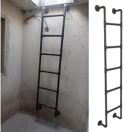 Scala antincendio per finestre in ferro battuto per finestre in ferro battuto per sicurezza domestica Scala per arrampicata all'aperto con capacità di carico di 150 kg